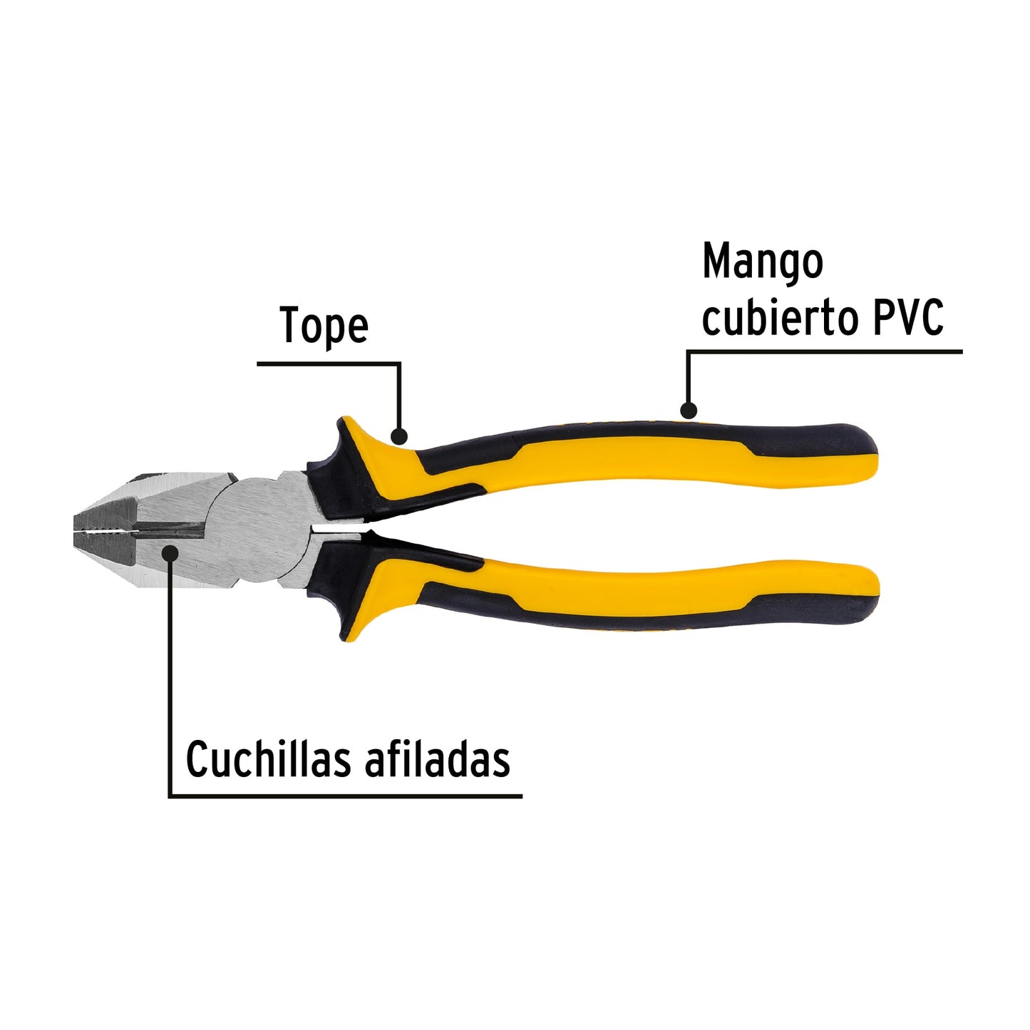 Pinza p/electricista 8' uso rudo, Comfort Grip, Pretul 218-PX 27154 MM0