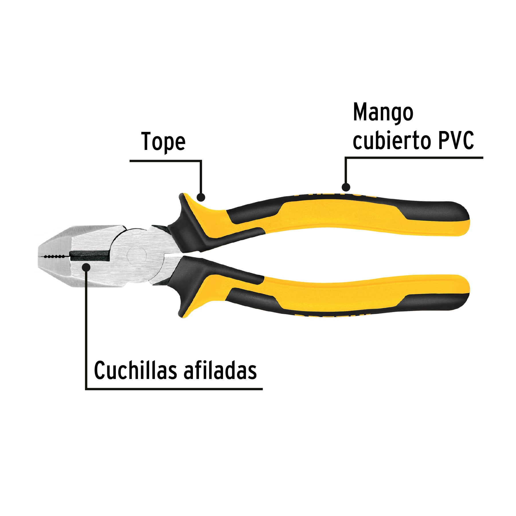 Pinza p/electricista 9' uso rudo, Comfort Grip, Pretul 219-PX 27155 MM0