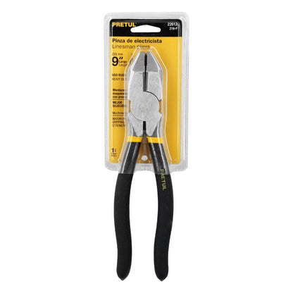 Pinza para electricista 9' uso rudo, mango de PVC, Pretul 219-P 22612 MM0