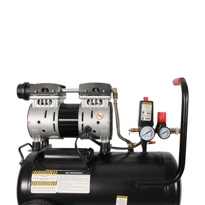 Compresor de aire 1.5 HP (24 lts) LIBRE DE ACEITE SILENCIOSO