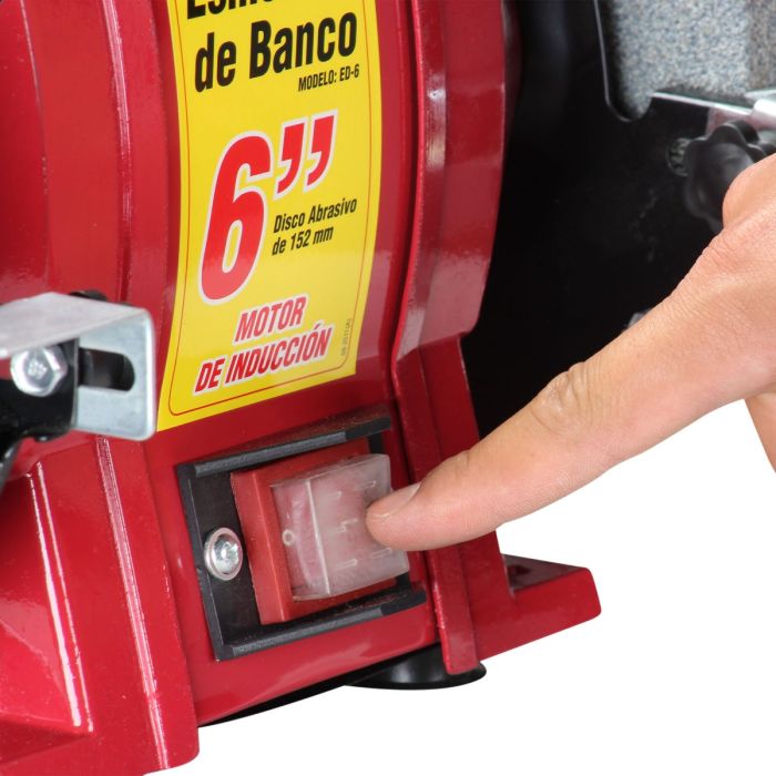 Esmeril de Banco 6" (1/2 HP, 250 W, 3.450 RPM)