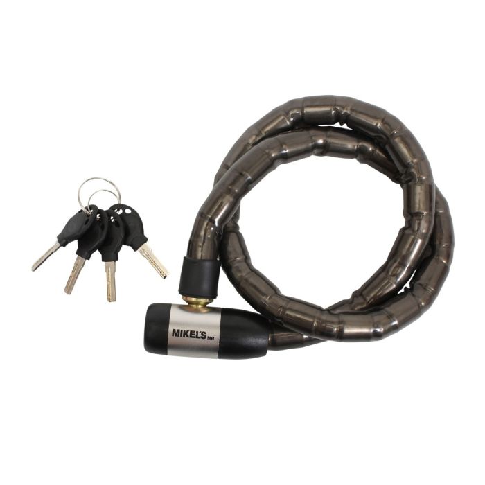 Cable candado flexible inviolable con cubierta de acero (1 mt)