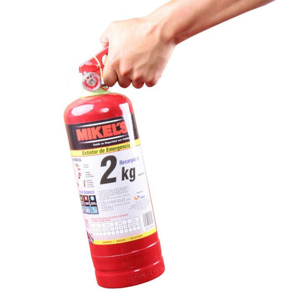 Extintor de emergencia recargable 2 kg