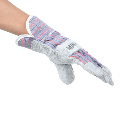 Guantes para trabajo de carnaza con loneta