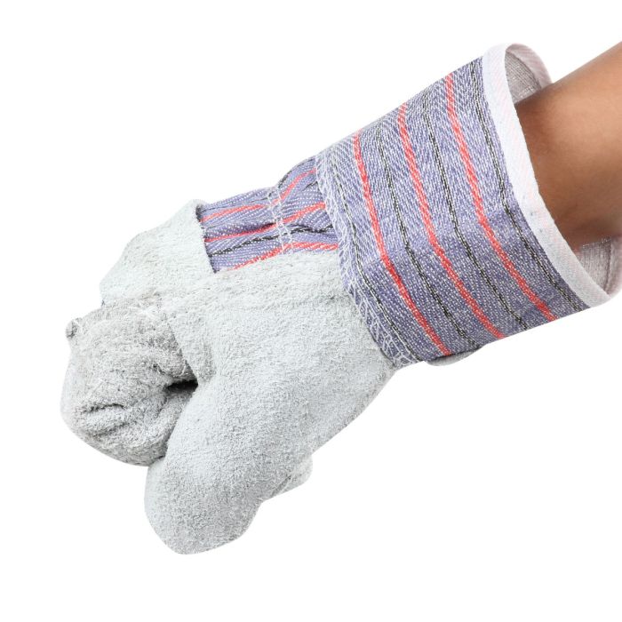 Guantes para trabajo de carnaza con loneta