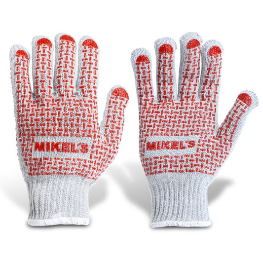 Guantes para trabajo de algodón con puntos de PVC