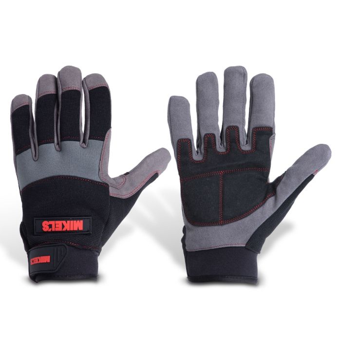 Guantes para trabajo profesionales para mécanico acolchonados (M)