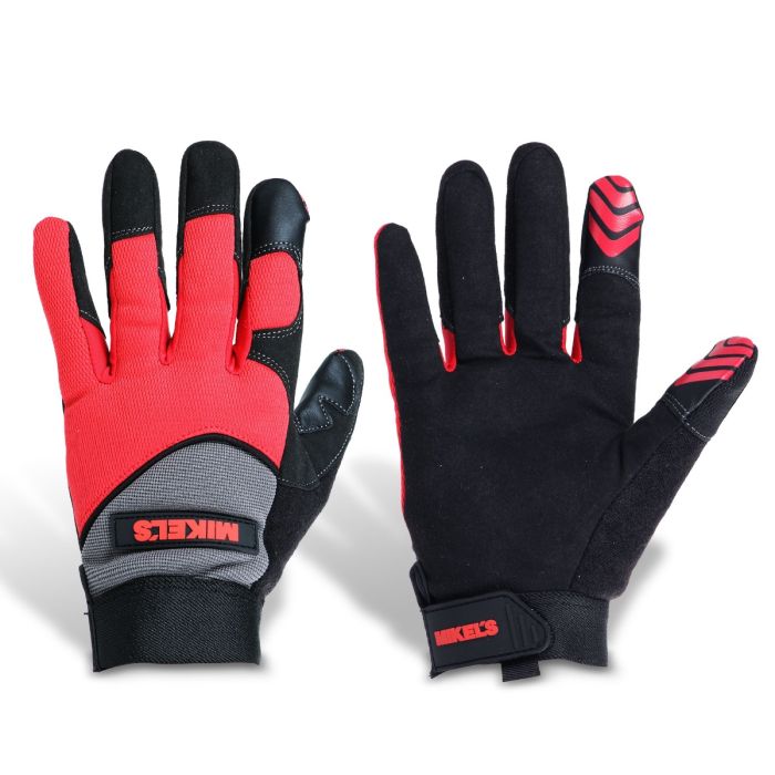 Guantes para trabajo para mécanico piel sintética (L)