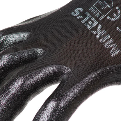 Guantes para trabajo de nylon con espuma de nitrilo (M)