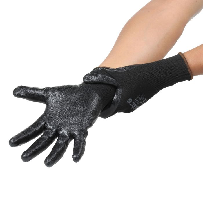 Guantes para trabajo de nylon con espuma de nitrilo (L)