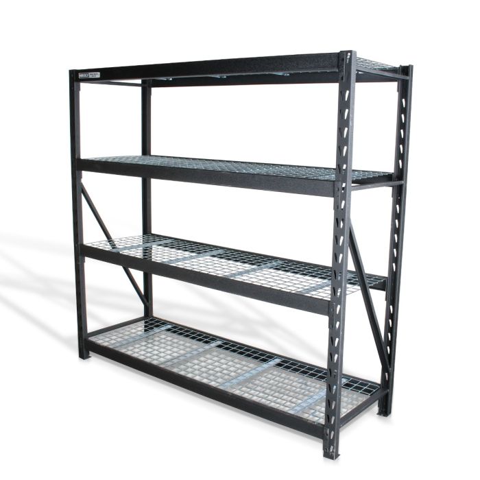 Estante para almacenaje metálico industrial (77"x24") 4 repisas, 2500 kg