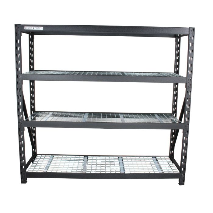 Estante para almacenaje metálico industrial (77"x24") 4 repisas, 2500 kg