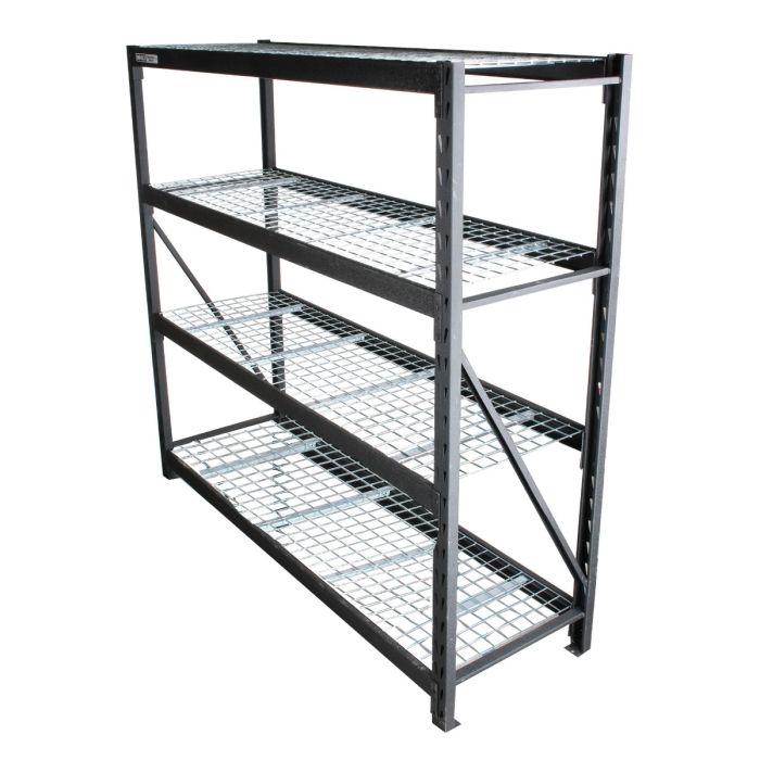 Estante para almacenaje metálico industrial (77"x24") 4 repisas, 2500 kg