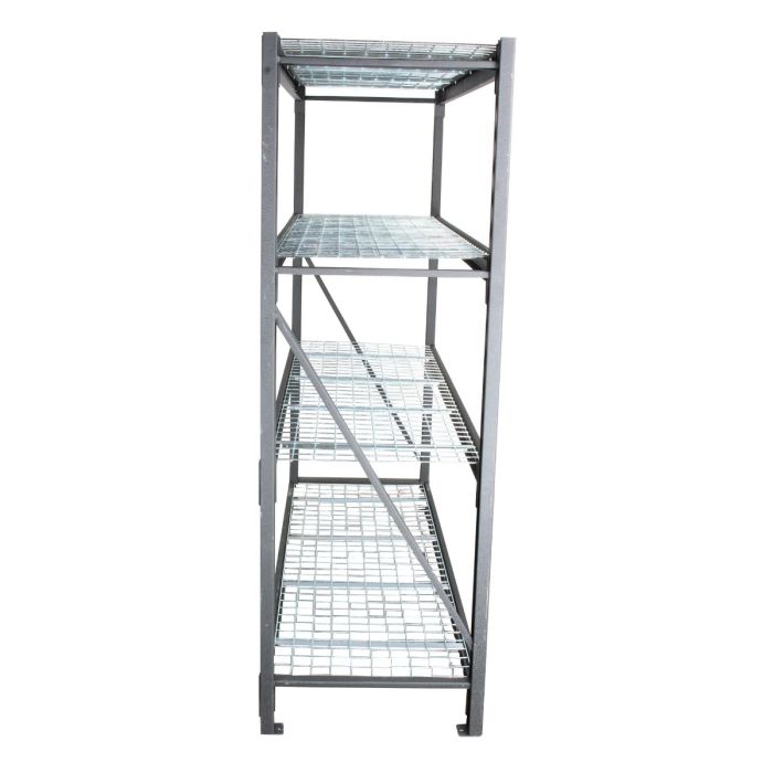 Estante para almacenaje metálico industrial (77"x24") 4 repisas, 2500 kg