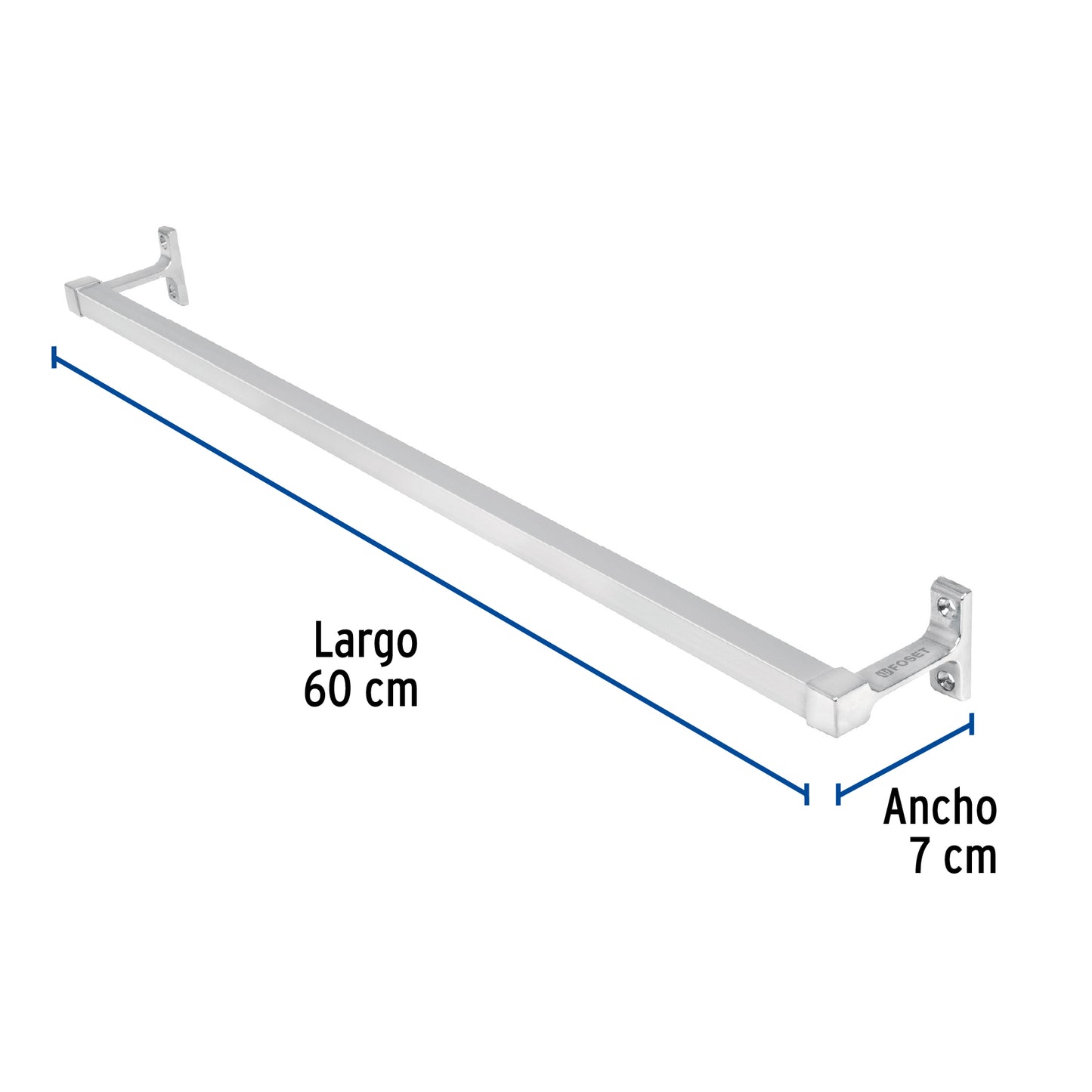 Toallero metálico de barra, Foset Basic A-905 49608 MM00