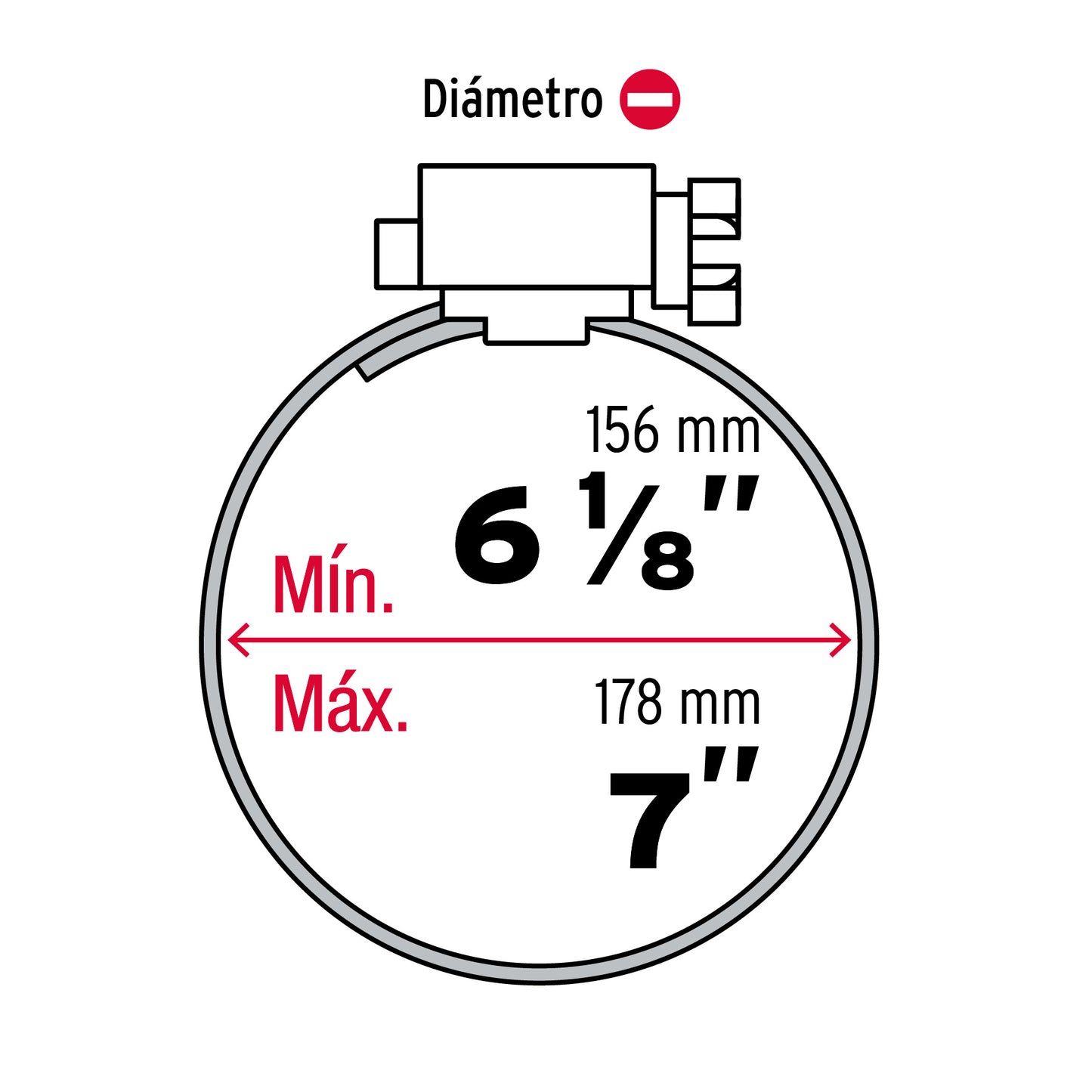 Bolsa c/5 abrazaderas sin fin reforzadas #104, 6-1/8 - 7' AB-104 44254 MM00