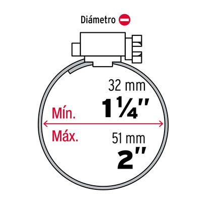 Bolsa c/10 abrazaderas sin fin reforzadas # 24, 1-1/4 - 2' AB-24 44239 MM00