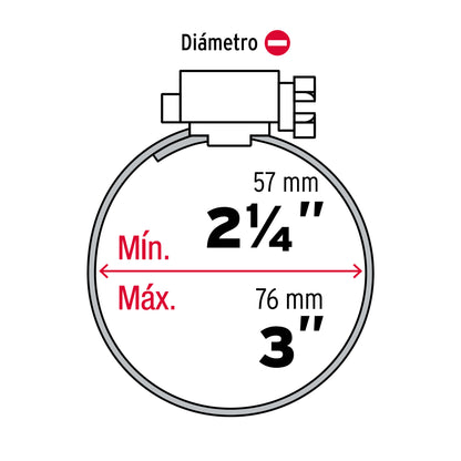 Bolsa c/5 abrazaderas sin fin reforzadas #40, 2-1/4 - 3' AB-40 44243 MM00