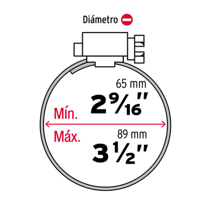 Bolsa c/5 abrazaderas sin fin reforzadas #48,2-9/16-3-1/2' AB-48 44245 MM00