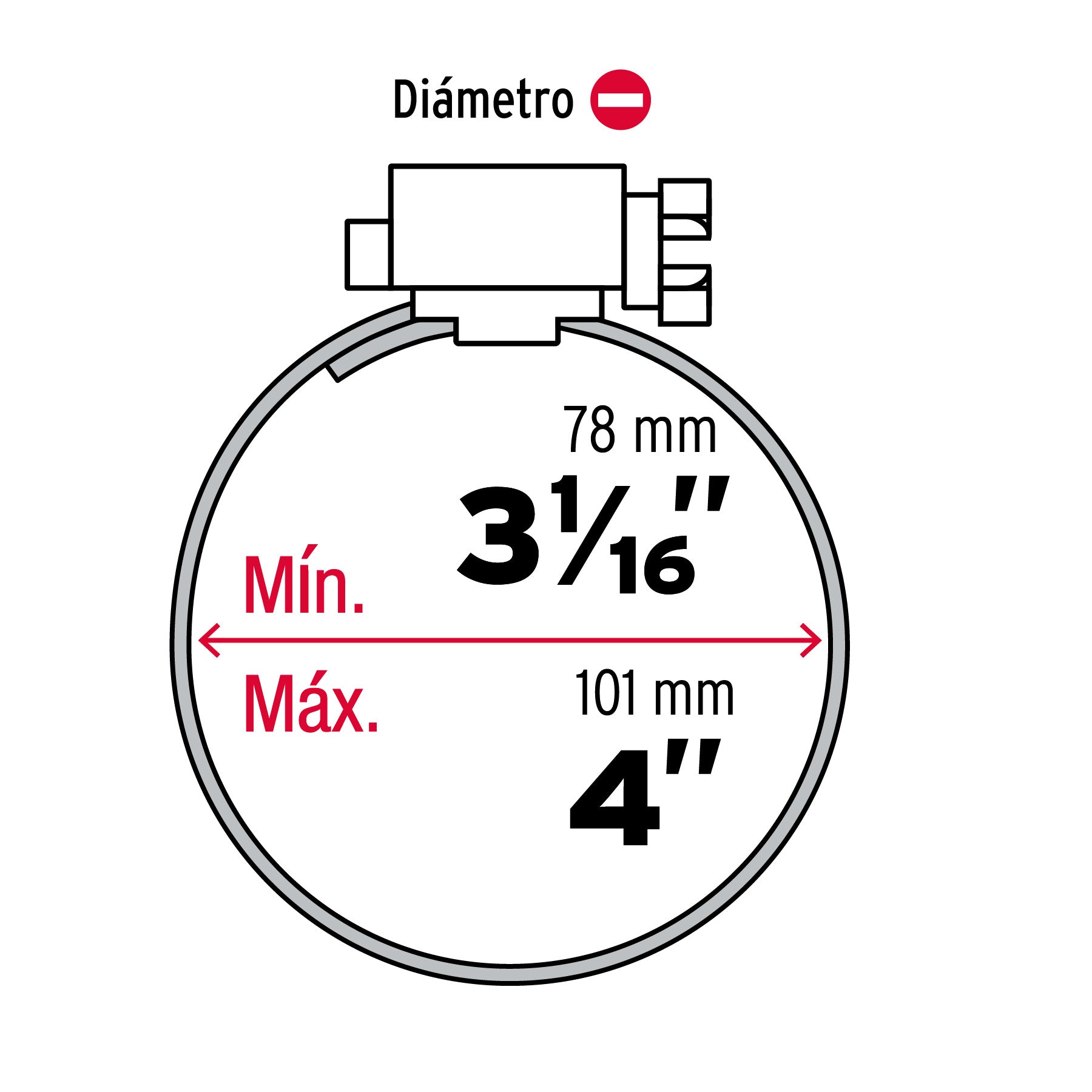 Bolsa c/5 abrazaderas sin fin reforzadas #56, 3-1/16 - 4' AB-56 44247 MM00