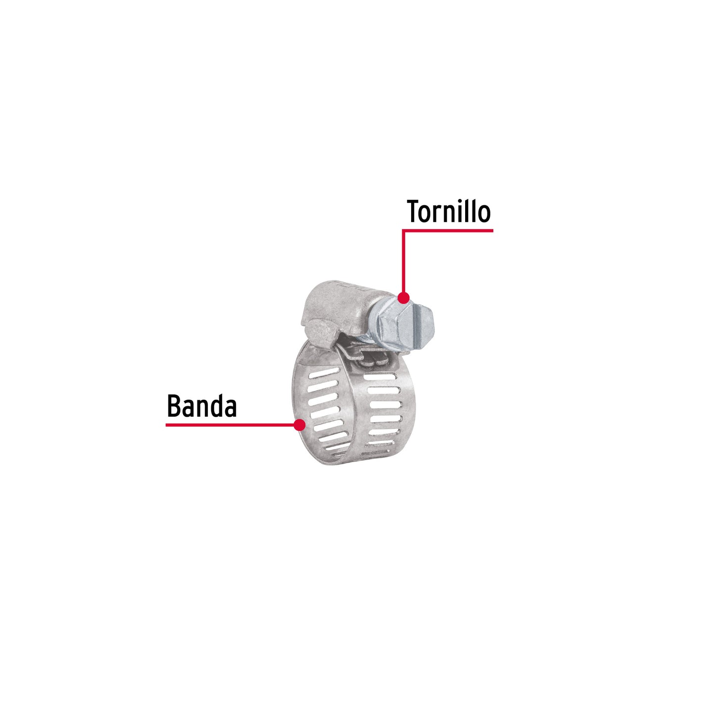 Bolsa c/10 abrazaderas sin fin reforzadas # 6, 1/2 - 3/4' AB-6 44233 MM00