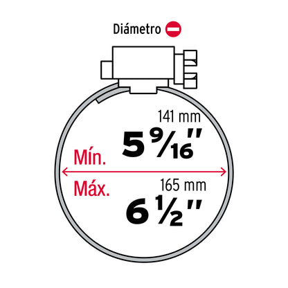 Bolsa c/5 abrazaderas sin fin reforzadas #96,5-9/16 - 6-1/2' AB-96 44253 MM00