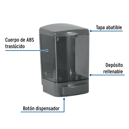 Dosificador para jabón líquido, humo, Foset Basic ABP-11H 45743 MM00