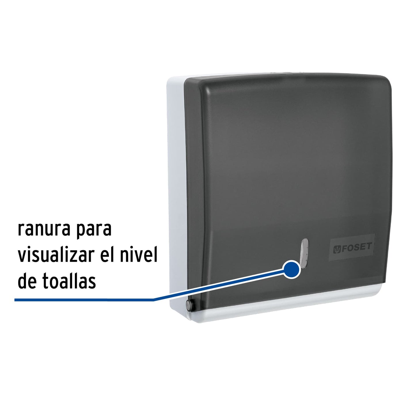 Dispensador de ABS para toallas de papel, humo, Foset ABP-30H 47936 MM0