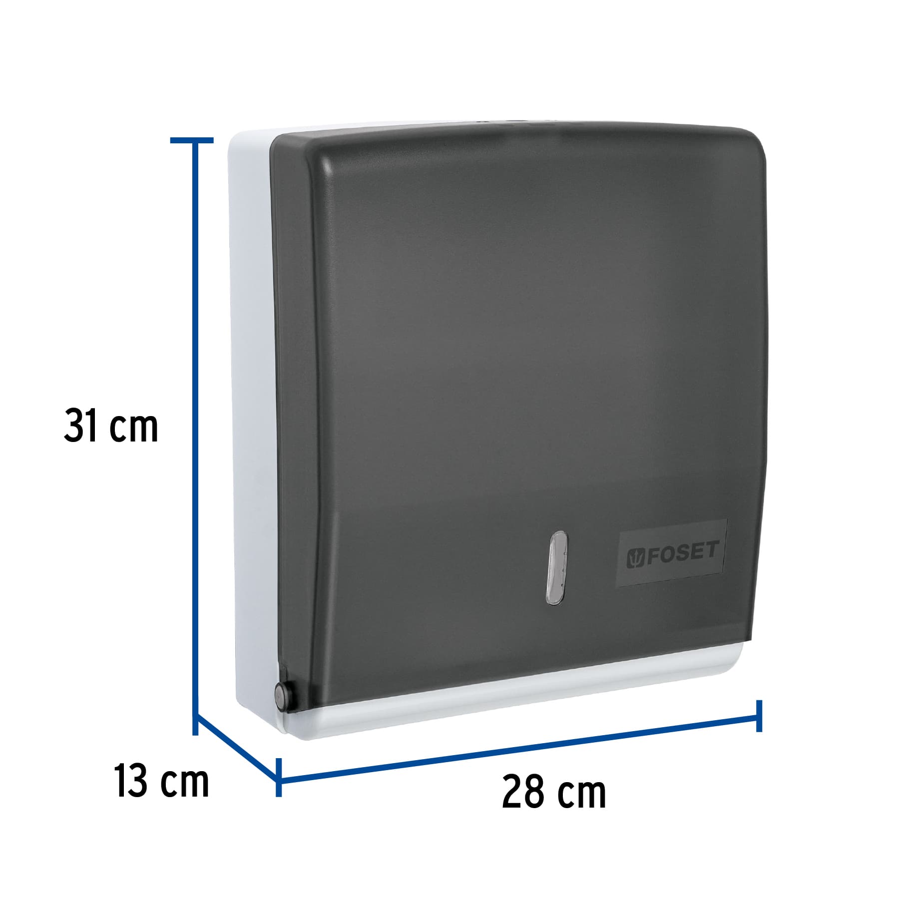 Dispensador de ABS para toallas de papel, humo, Foset ABP-30H 47936 MM0