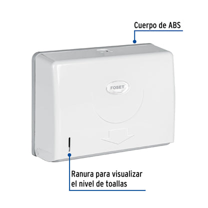 Dispensador junior p/toallas de papel, blanco, Foset Basic ABP-31B 45740 MM00