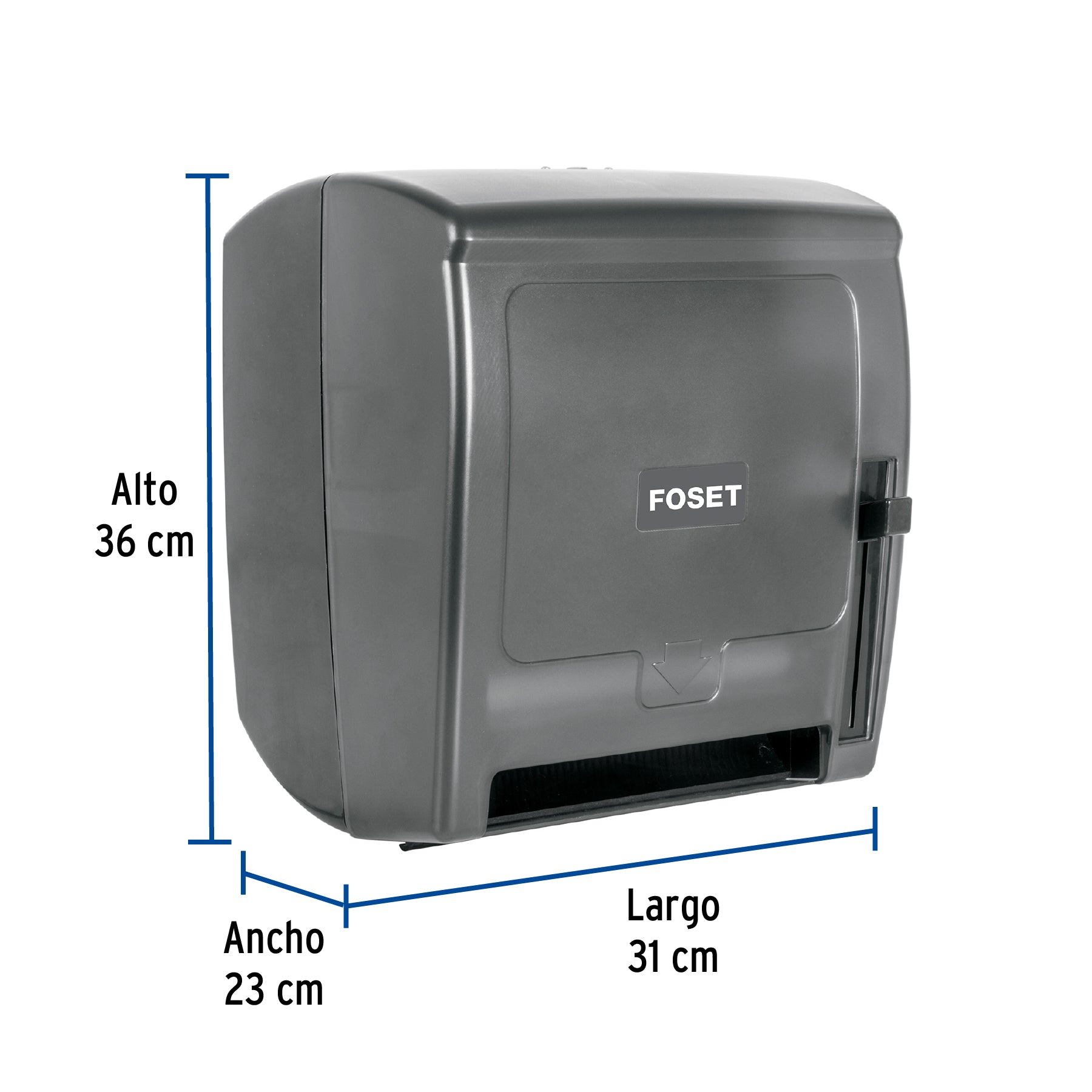 Dispensador de ABS para rollo de papel, humo, Foset ABP-40H 49274 MM00