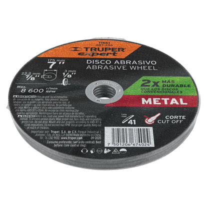 Disco para corte de metal, tipo 41, diámetro 7' Expert ABT-496 11561 MM00