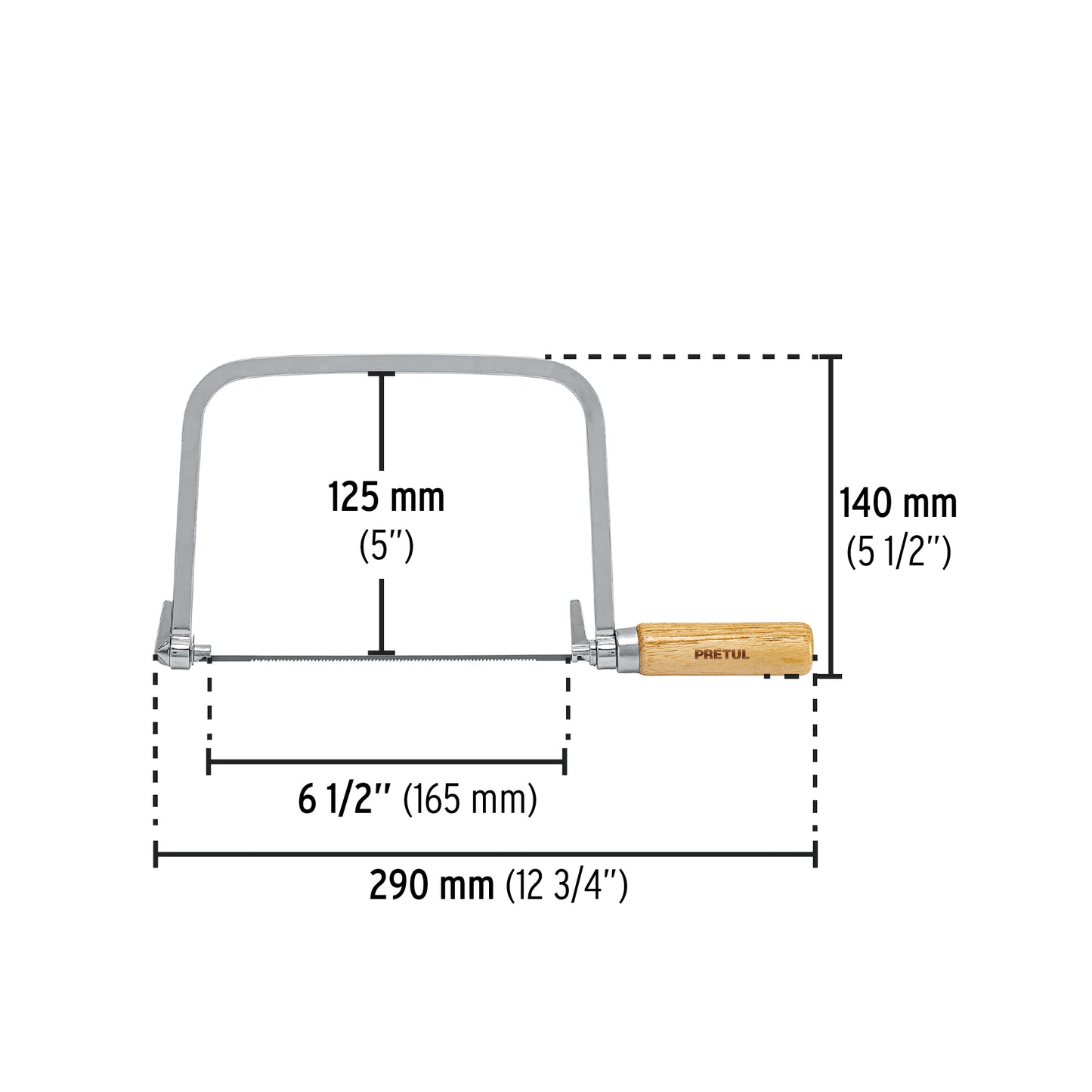 Arco calador con 5 seguetas de 6-1/2', Pretul ACA-6 20000 MM00