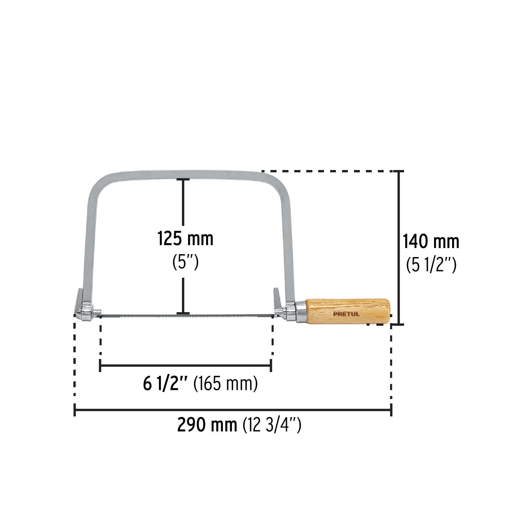 Arco calador con 5 seguetas de 6-1/2', Pretul ACA-6 20000 MM00