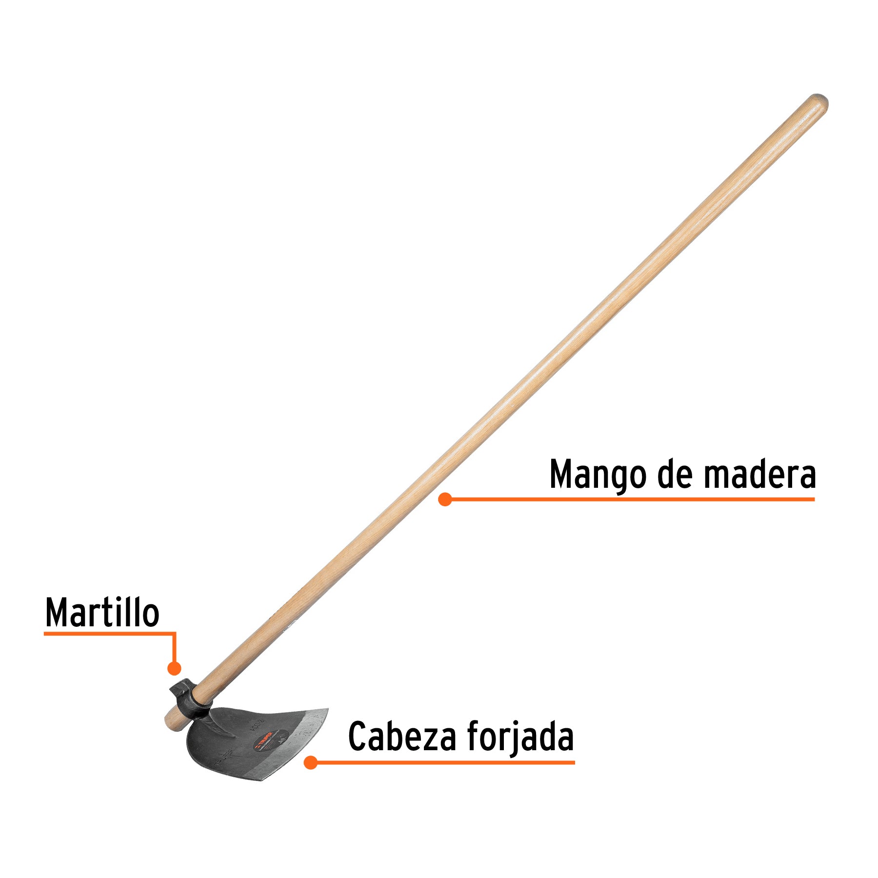 Azadón Córdoba # 2 con mango de 54', Truper ACO-2M 11605 MM0