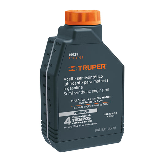 Aceite semi-sintético, 4 tiempos, 1000ml (34 oz), Truper ACES-4T-34 14929 MM00