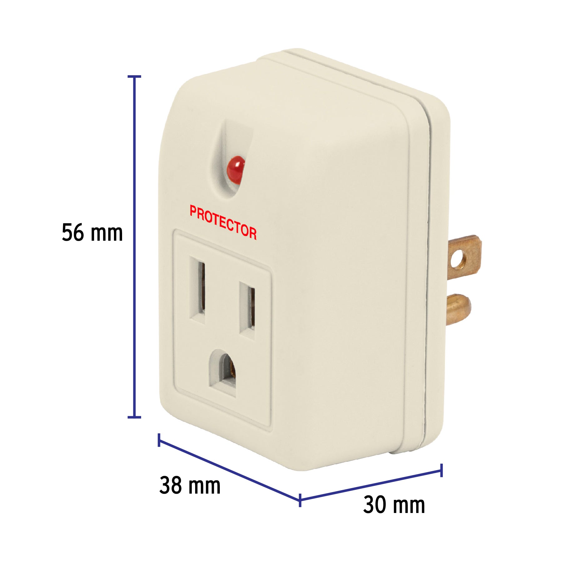 Adaptador con supresor de picos 270 joules, Volteck AD-270 46250 MM00