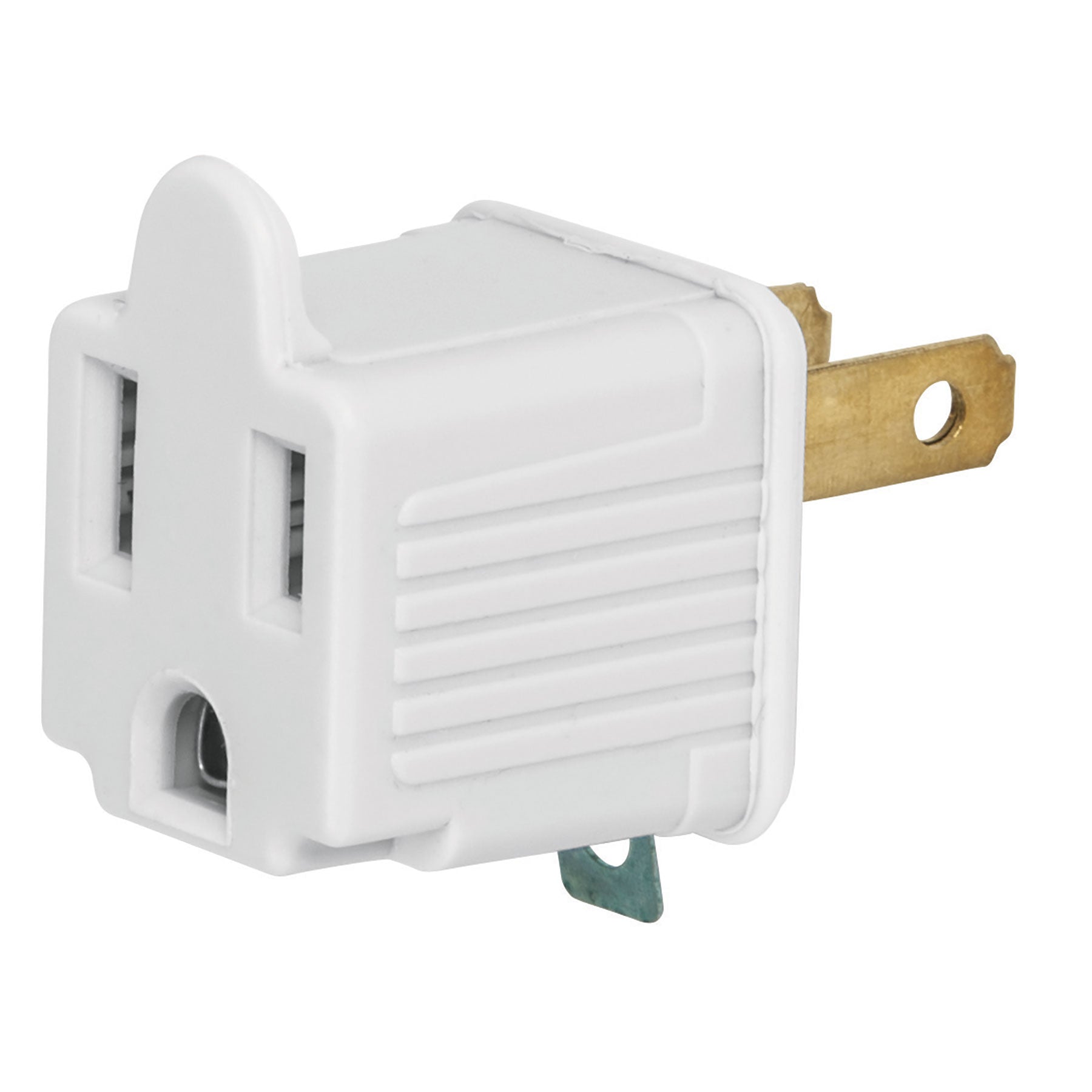 Adaptador 3 a 2, blanco, a granel, Volteck AD-32B-G 46255 MM00