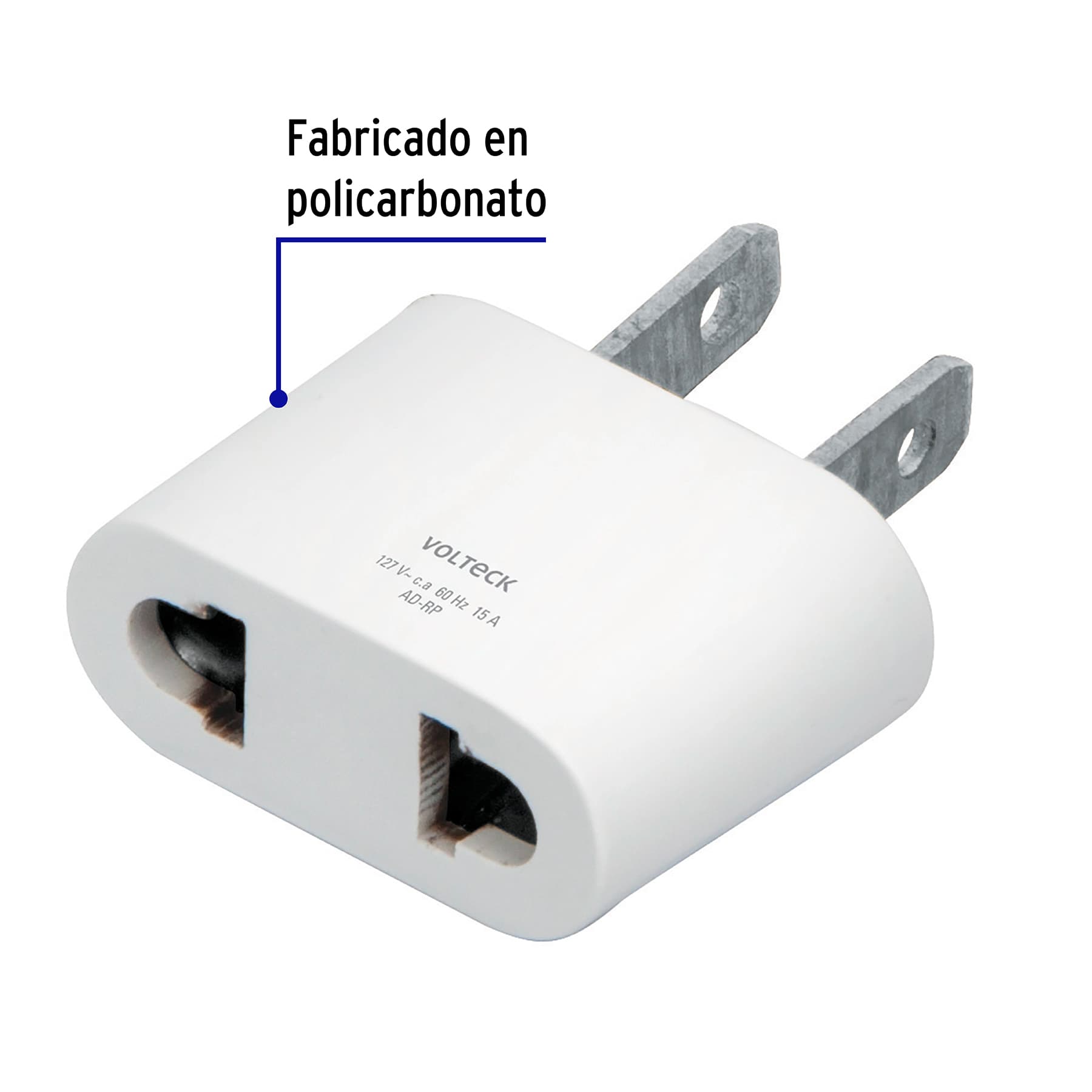 Adaptador barra redonda a plana, Volteck AD-RP 46245 MM00