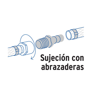 Adaptador macho de latón 1' para poliducto, Foset ADPO-1M 49307 MM00