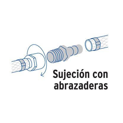 Adaptador macho de latón 3/4' para poliducto, Foset ADPO-3/4M 49306 MM00