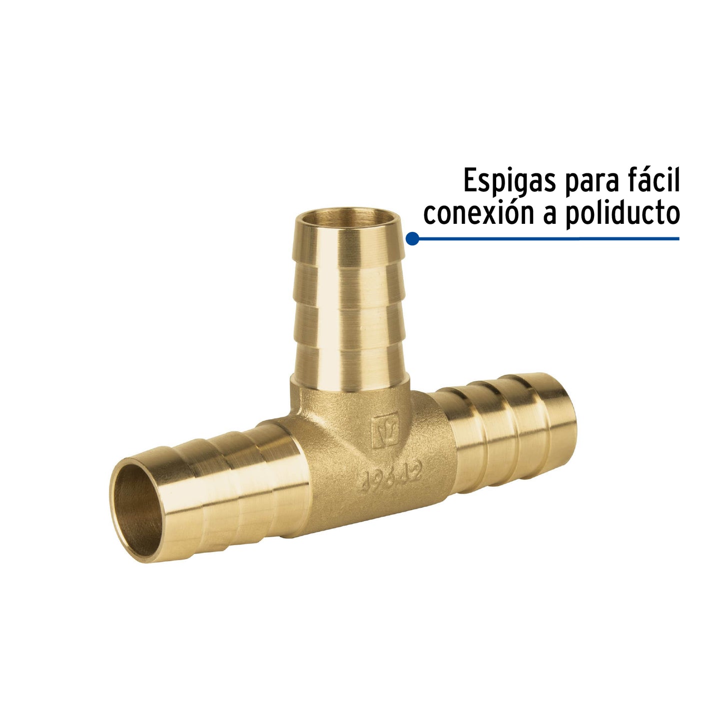 Tee inserción macho latón 3/4' para poliducto negro, Foset ADPO-3/4T 49642 MM00