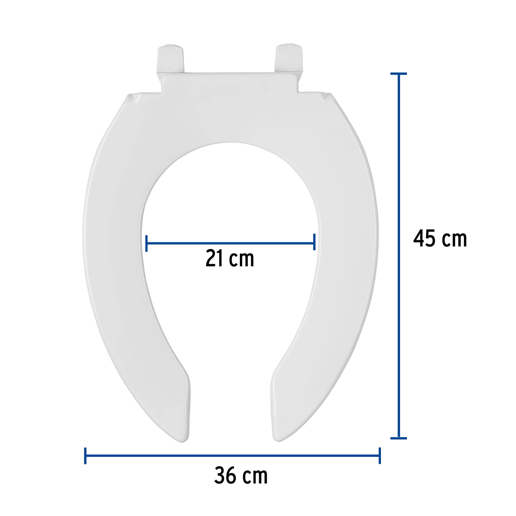 Asiento alargado sin tapa para taza fluxómetro, blanco,Foset AFWC-45B 49368 MM1