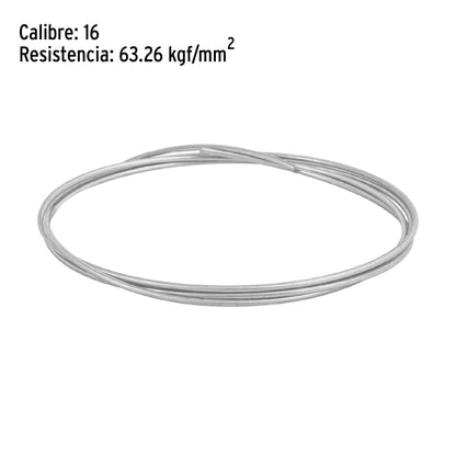 Rollo de 30 g de alambre galvanizado calibre 14.5, en bolsa ALG-145B 45121 MM0