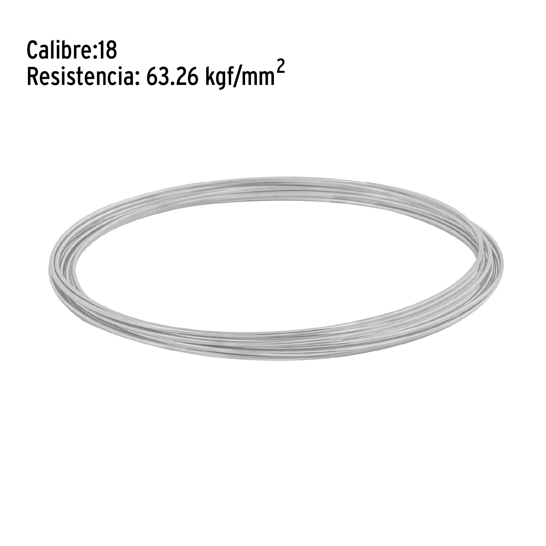 Rollo de 30 g de alambre galvanizado calibre 18, en bolsa ALG-180B 45116 MM0