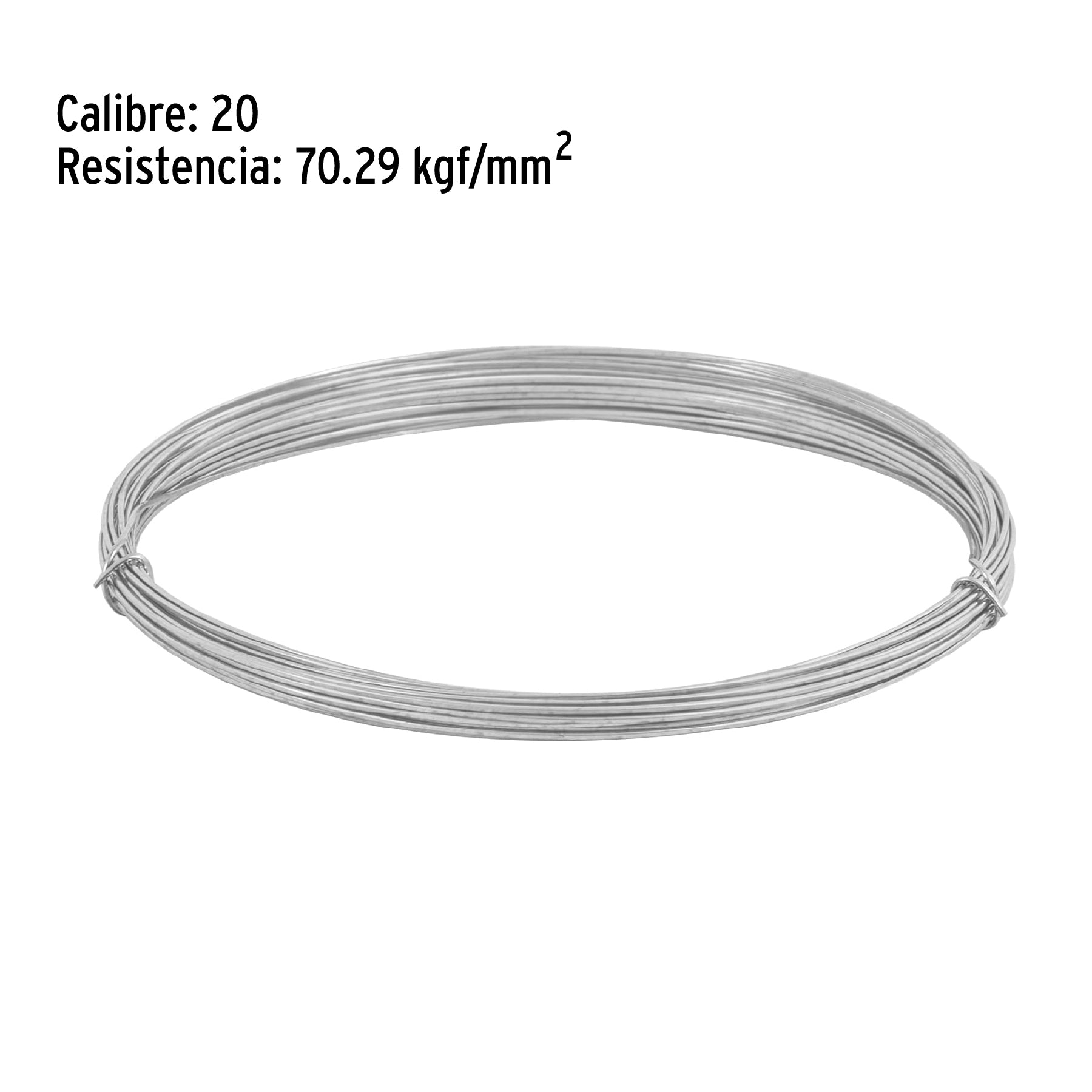 Rollo de 30 g de alambre galvanizado calibre 20, en bolsa ALG-200B 45115 MM0