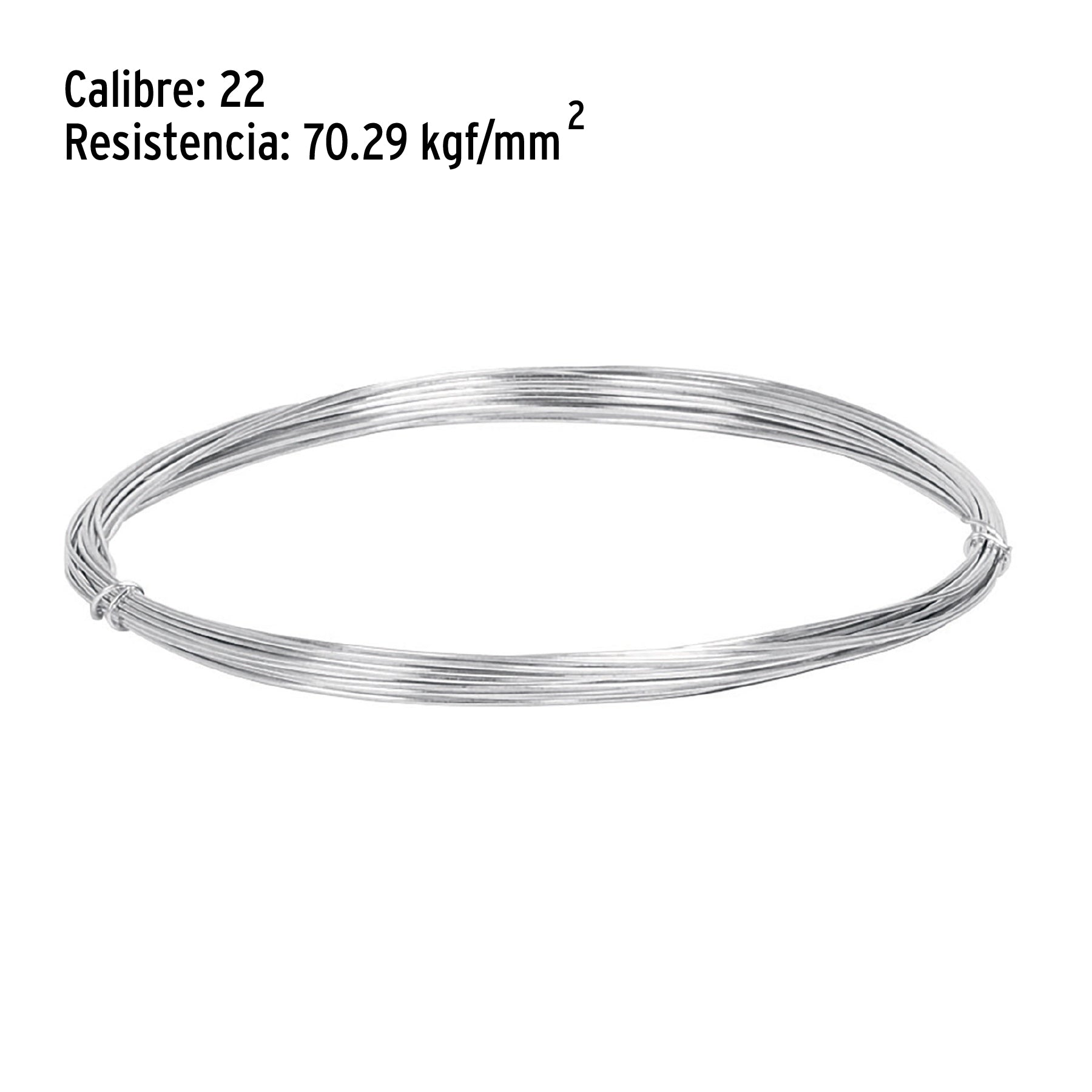 Rollo de 30 g de alambre galvanizado calibre 22, en bolsa ALG-220B 45112 MM0