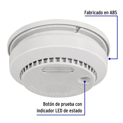 Detector de humo con alarma, Volteck ALHU-132 48023 MM00