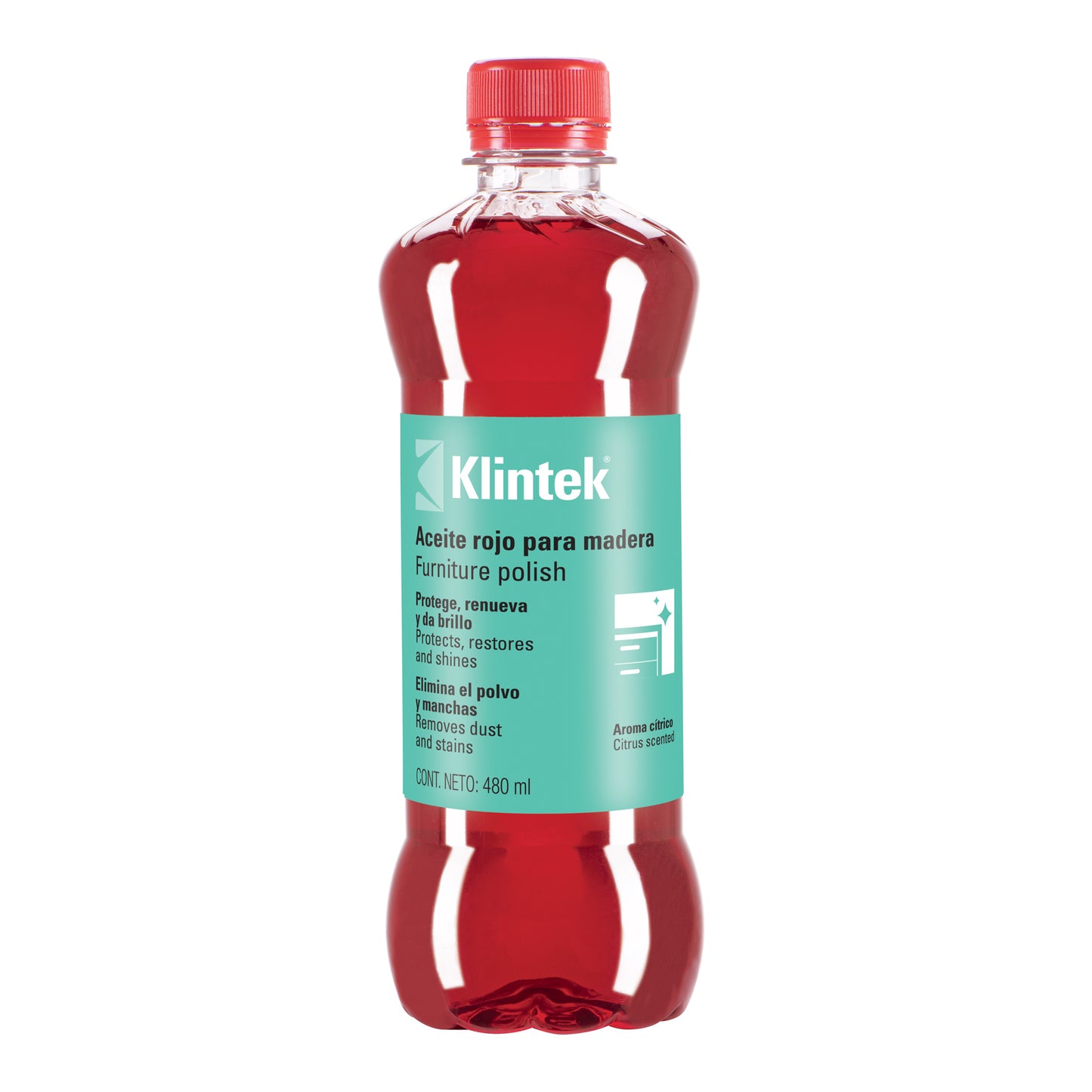 Aceite rojo para muebles, 480 ml, Klintek AMU-48 57071 MM0