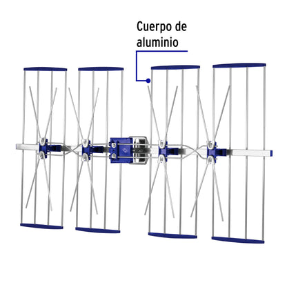 Antena aérea para TV HD, 32 elementos, Volteck ANAE-32 48169 MM0